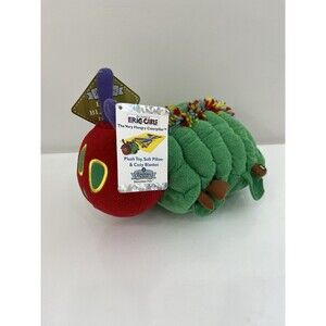 Zoobies Eric Carle Very Hungry Caterpillar Plush Pillow Bag Butterfly Blanket